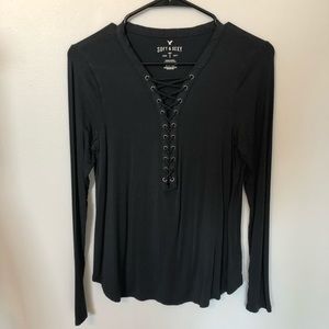 American Eagle Soft and Sexy Lace Up Top